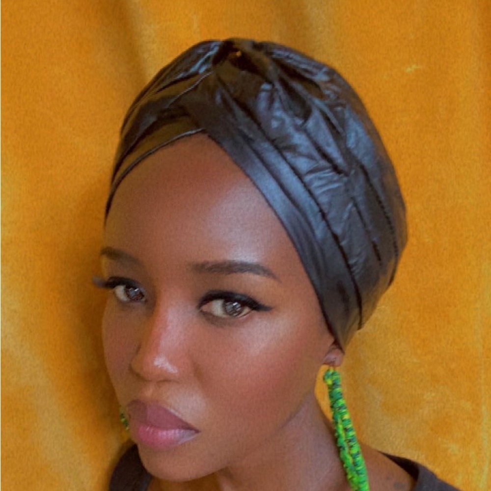 Handmade Satin-Lined Hair Turban Hair Cover - Protective Styling & Costume